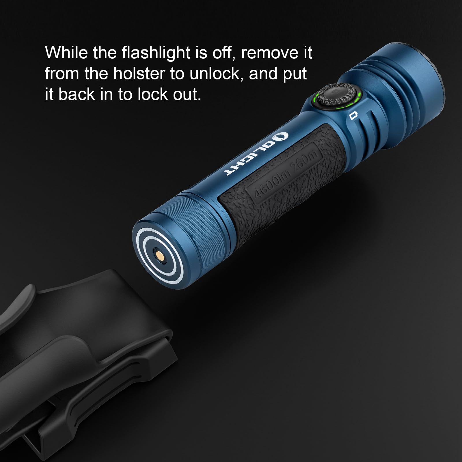 OLIGHT Seeker 4 Pro powerful handheld flashlight in action for outdoor use