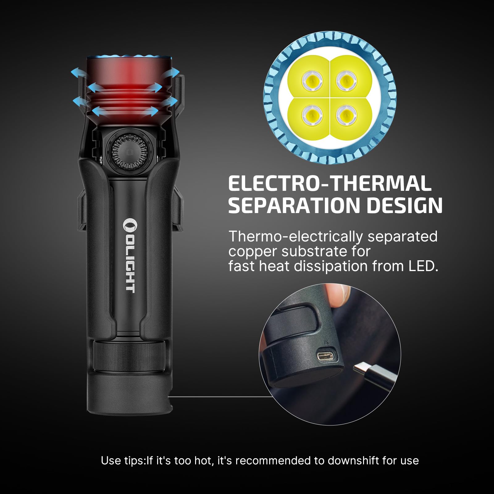 OLIGHT Seeker 4 Pro 260-meter throw supports precise outdoor illumination.