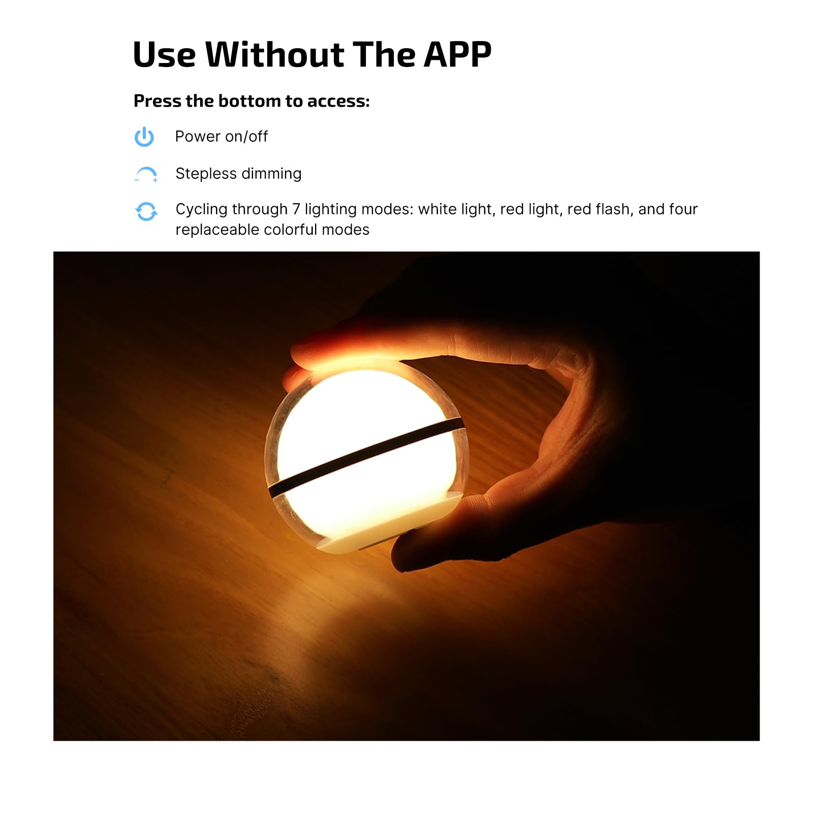 OLIGHT Sphere app control for brightness and modes