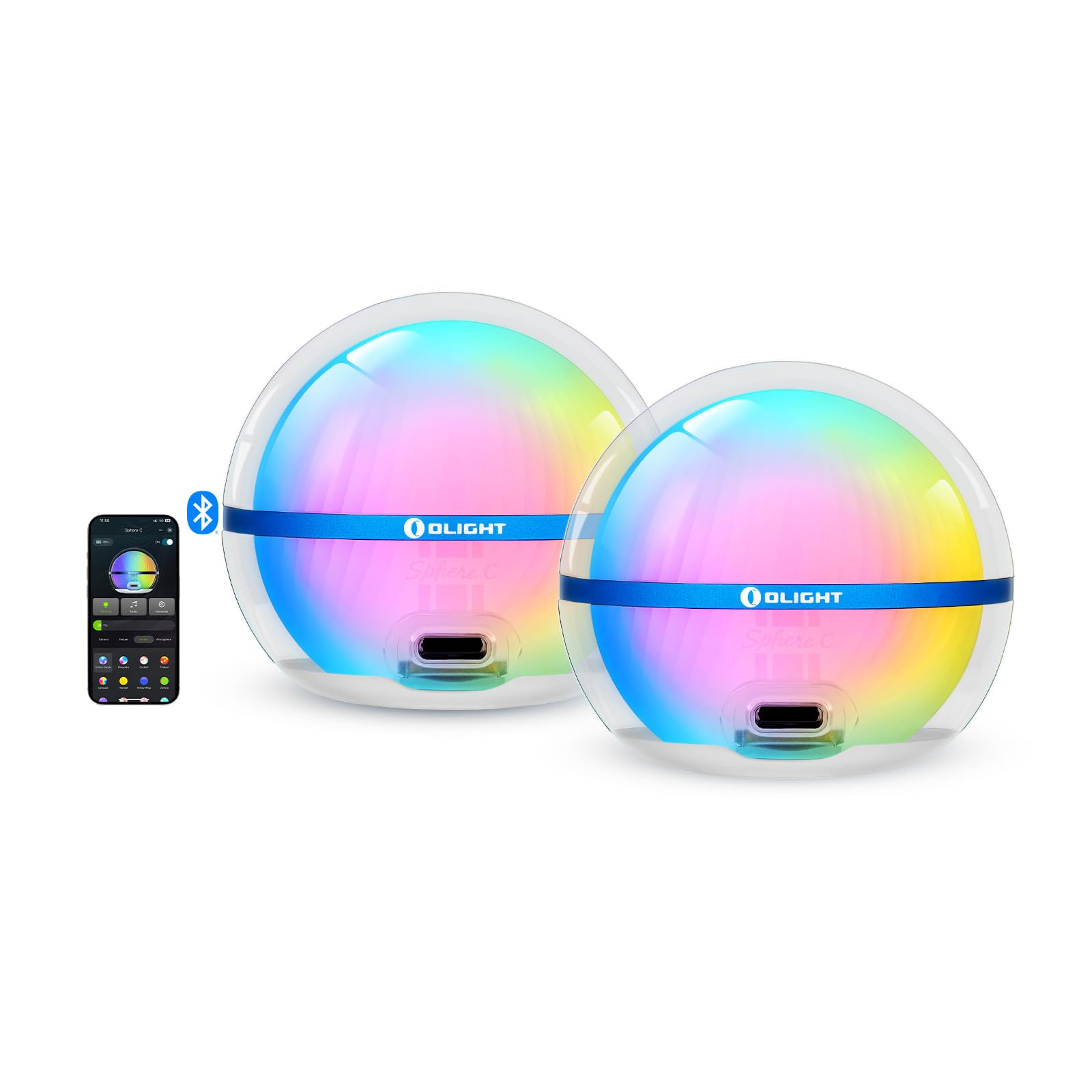 OLIGHT Sphere C 2-Pack night light front view showing compact design and glow