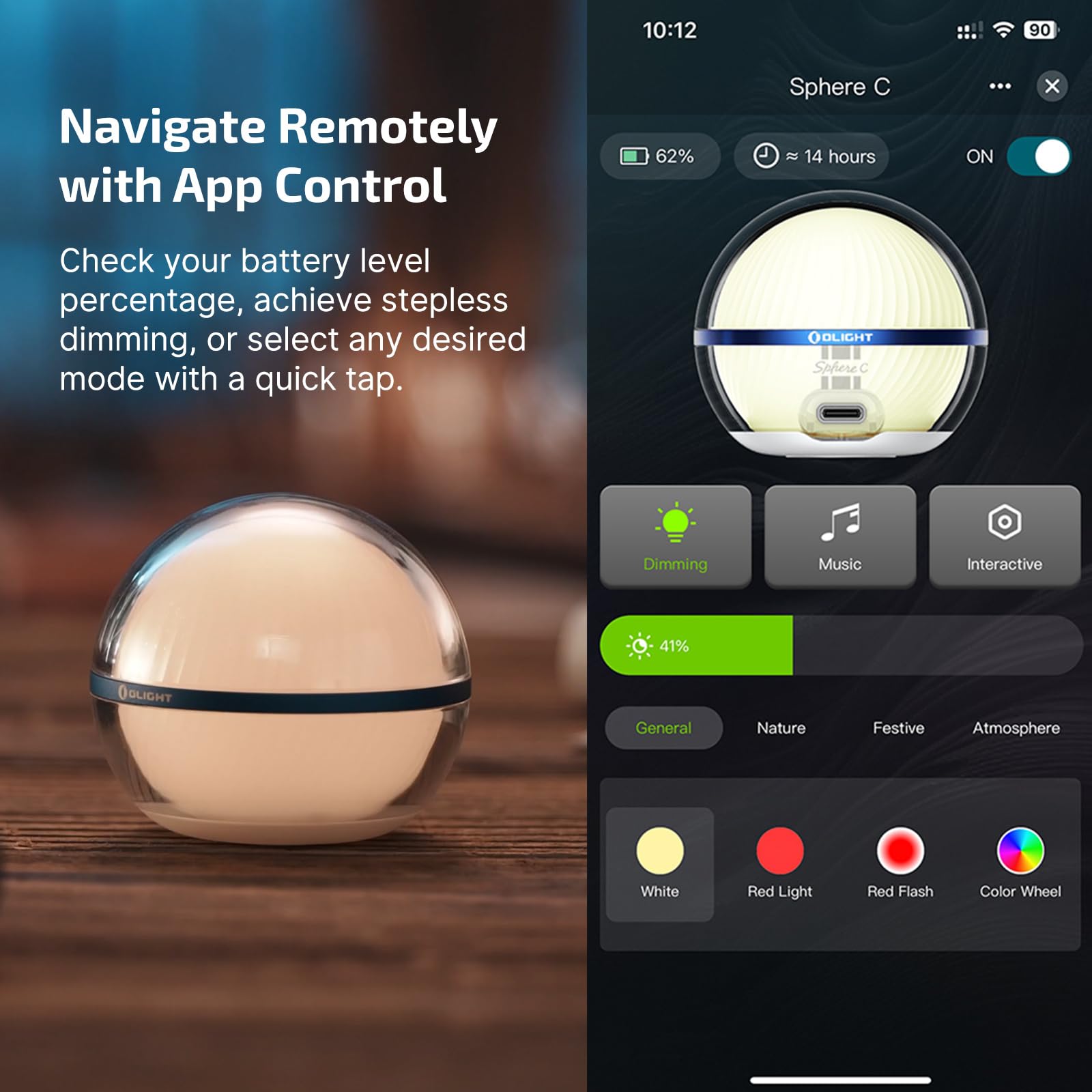 Group control mode lets multiple Sphere C units sync.