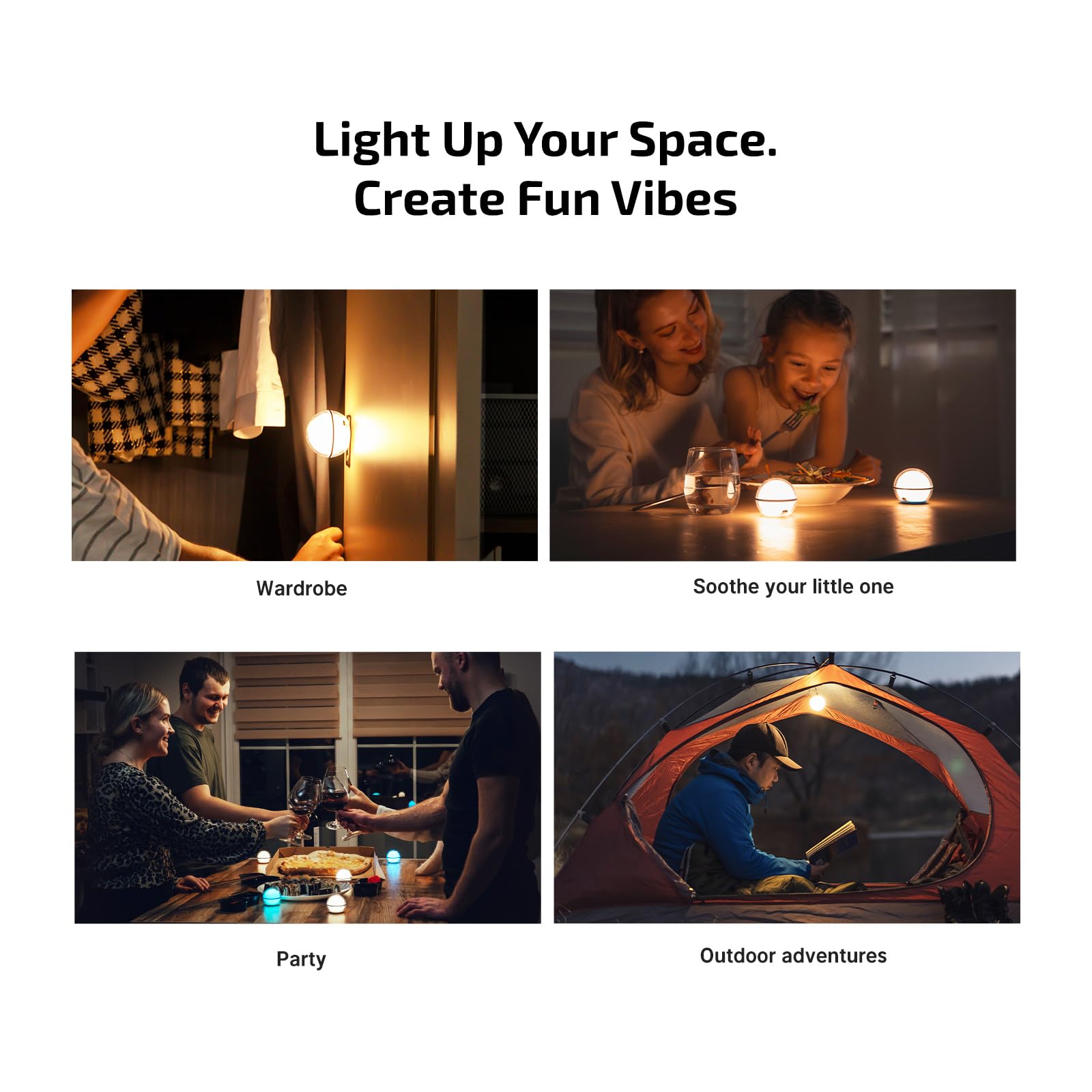 Portable Sphere C light suitable for camping and outdoor use
