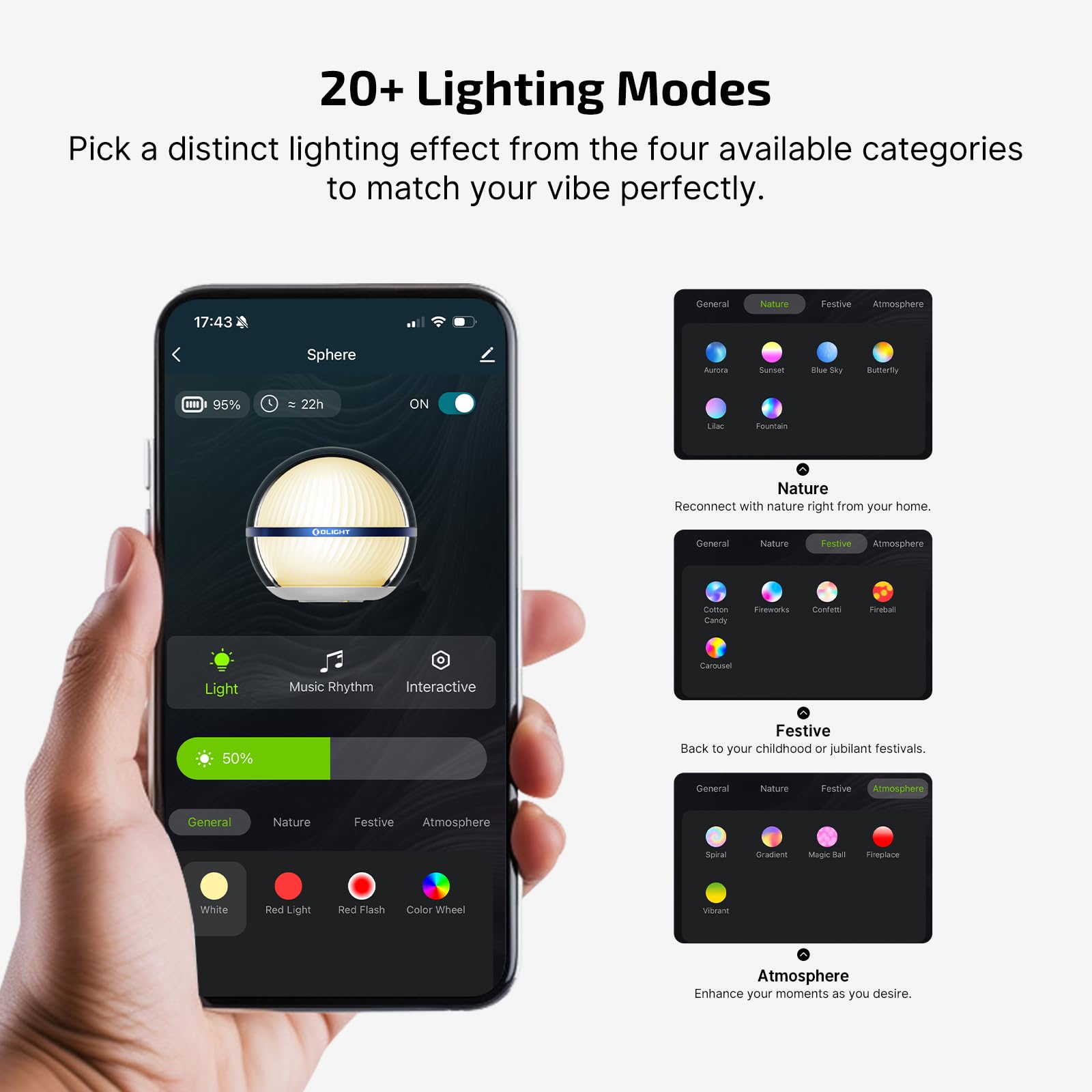 OLIGHT Sphere warm white light ideal for reading