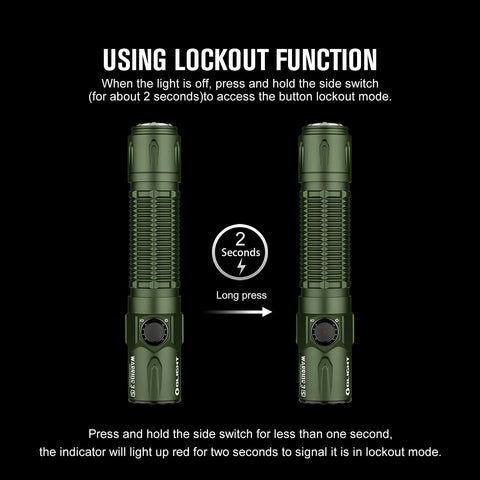 OLIGHT Warrior 3S compact design ideal for everyday carry (EDC).
