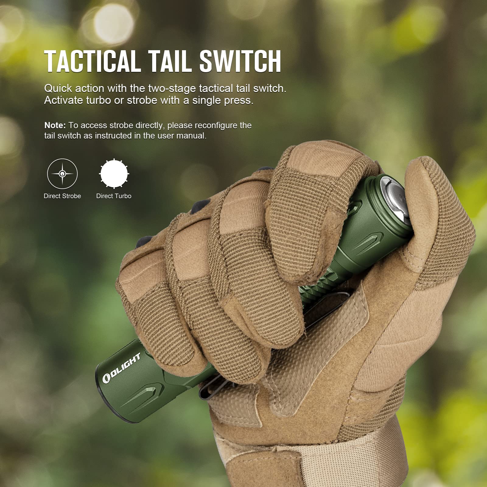 OLIGHT Warrior 3S MCC3 charging port for easy magnetic charging.