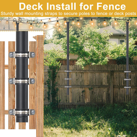 Oliynedy heavy-duty ground base keeps poles steady on concrete, wood, or stone.