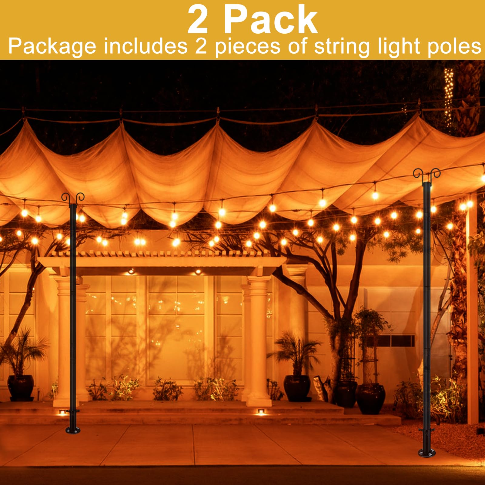 Oliynedy versatile outdoor lighting enhances evening ambience while withstanding weather.