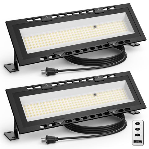 Ollcuz 120W LED shop light with remote control for easy on/off