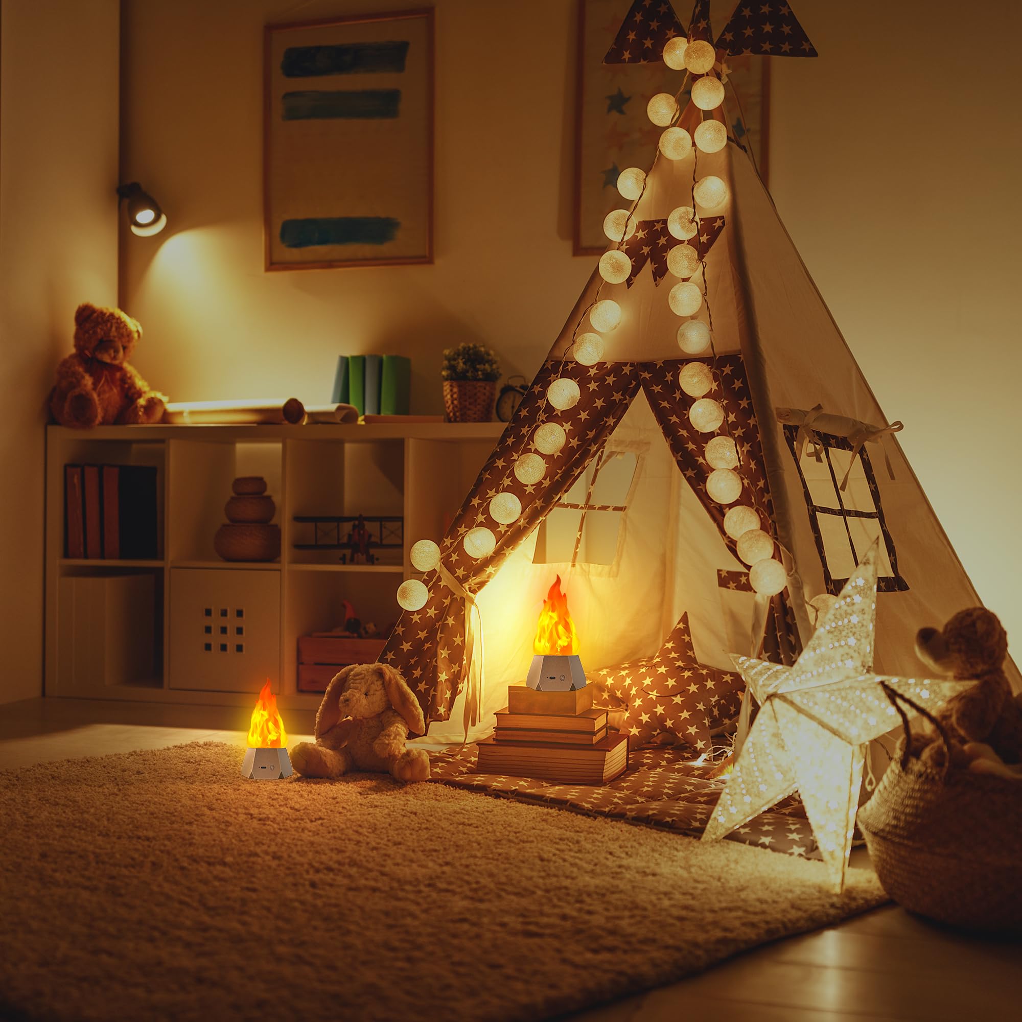 Ollcuz USB rechargeable flameless candle offers convenient, cable-free light.