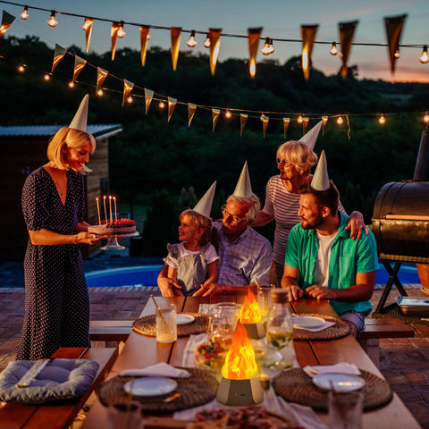 Ollcuz yard lantern glow raises outdoor evenings with style.