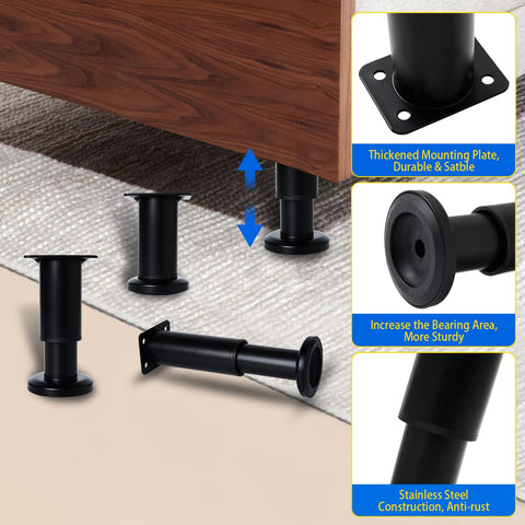 Olldag DIY furniture legs suitable for bed, cabinet, table, and sofa upgrades.