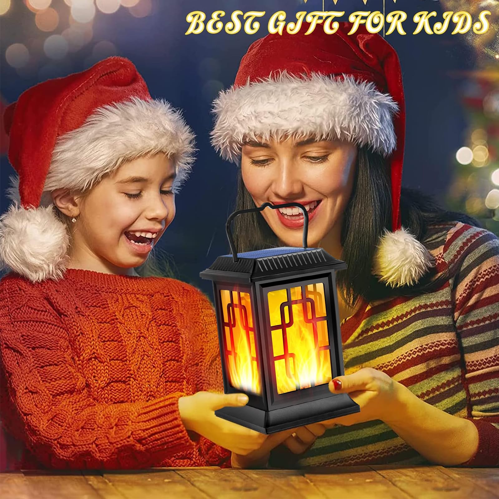 Ollivage solar lantern easy installation for trees, tables, fences, and walls.
