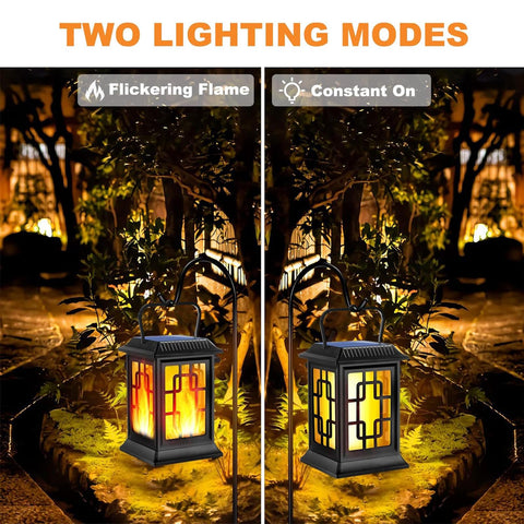 Ollivage solar lantern IP65 waterproof design withstands rain and snow.