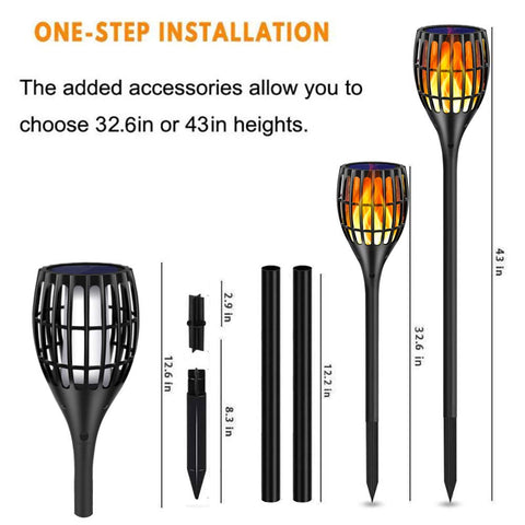 Ollivage waterproof flame torch light suitable for weatherproof pathways