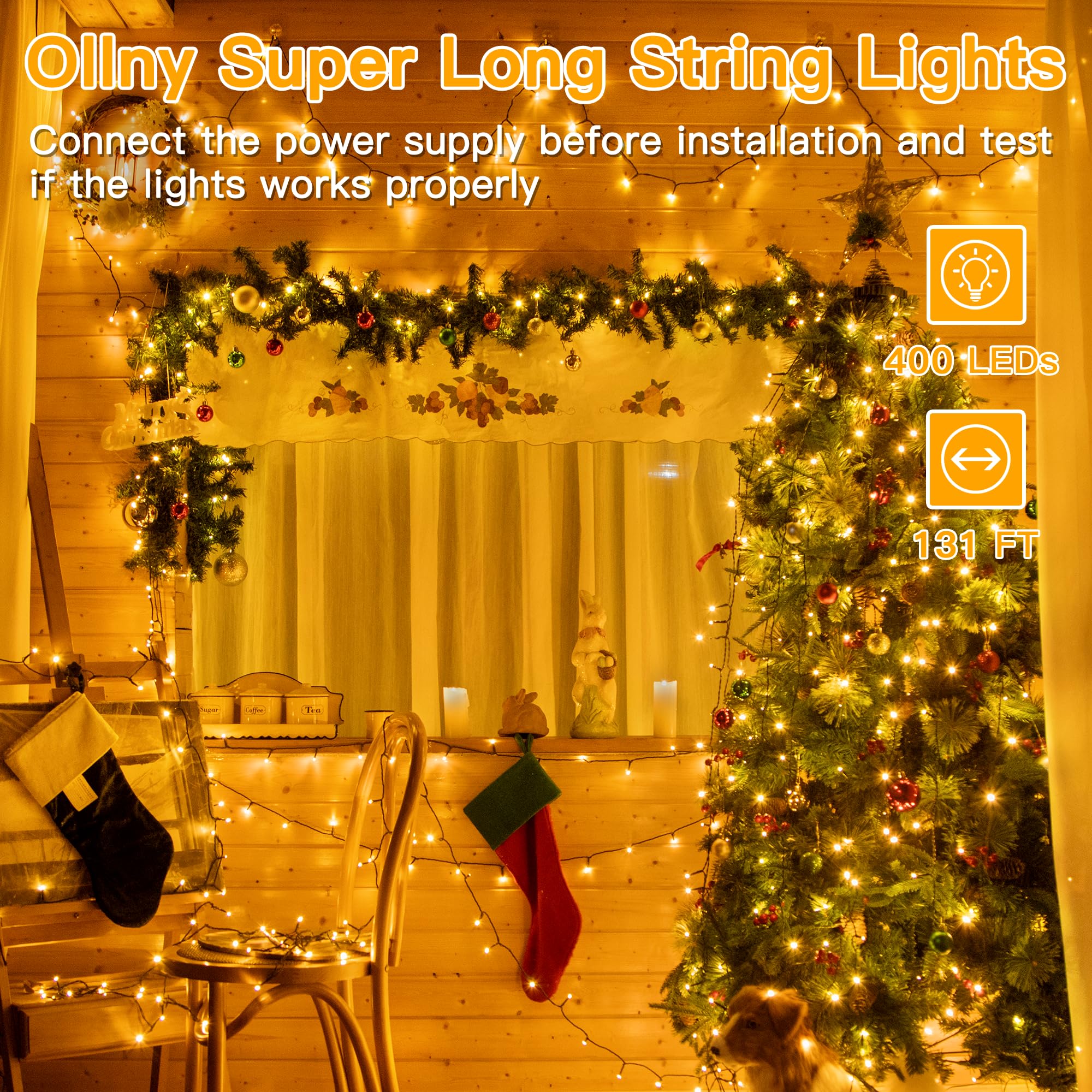 Ollny remote-controlled Christmas lights for easy mode changes