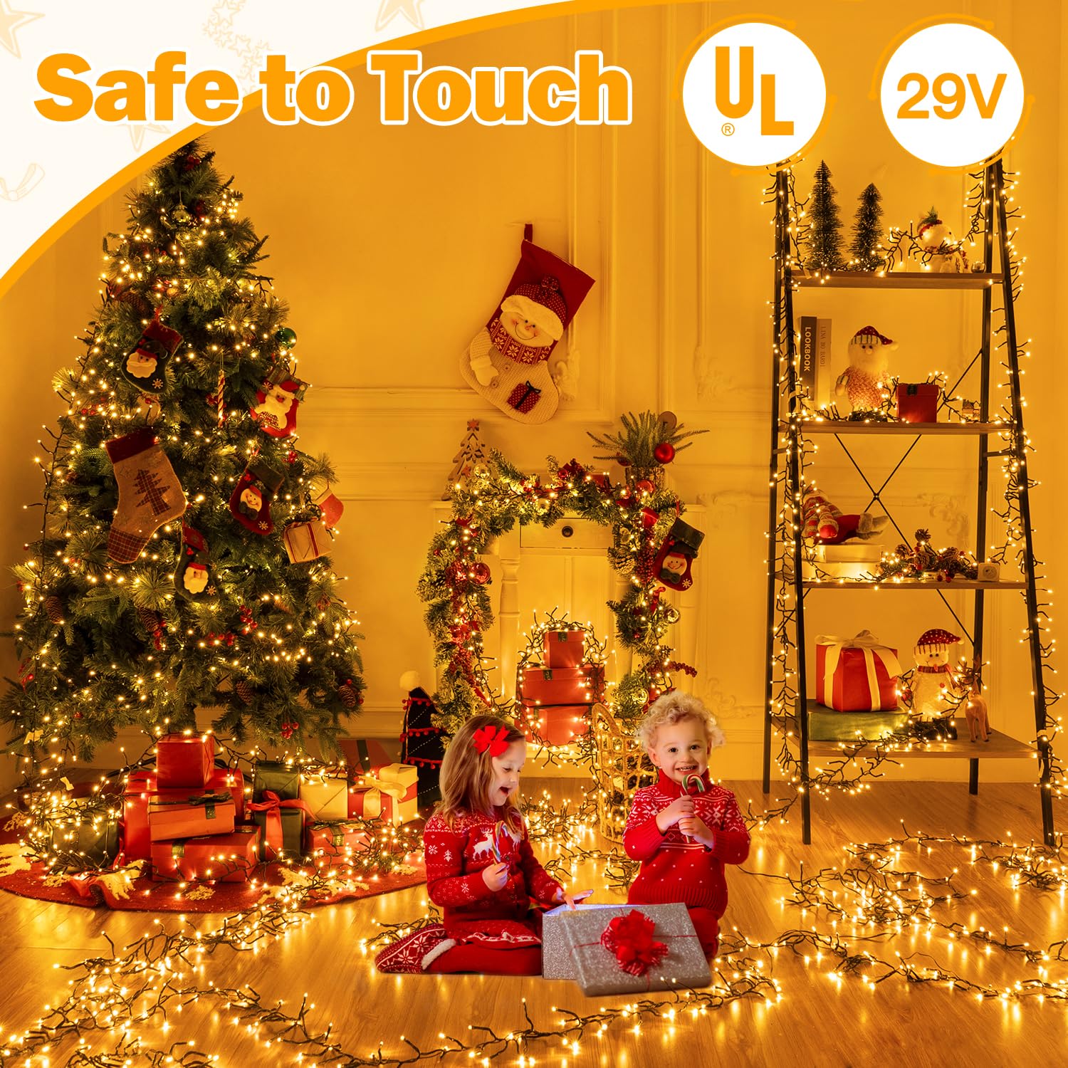 Ollny Cluster Lights ideal for garlands, mantels, and window frames.