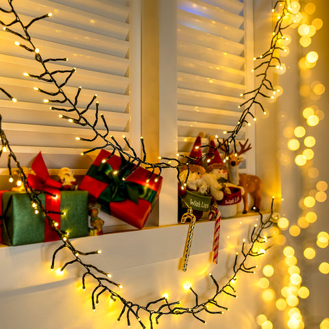 Ollny cluster lights perfect for decorating windows, stairs, or gazebo