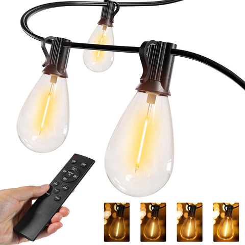 Ollny S11 50ft outdoor string lights with remote for easy ambience control.
