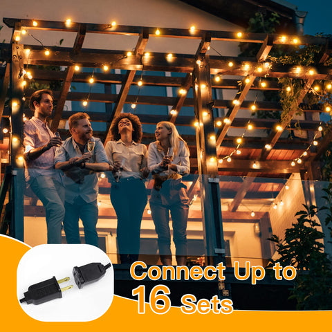 Ollny warm white ambient lighting creates inviting outdoor evenings.