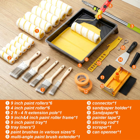 Olerqzer 9-inch roller for large surfaces and fast work.