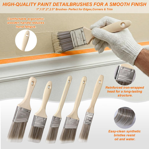 Olerqzer multi-angle brush extender for precise edging on ceilings and trim.