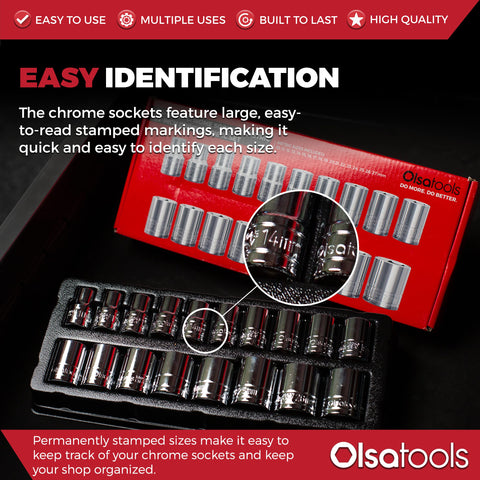Olsa Tools chrome-plated finish close-up highlighting durability and corrosion resistance.