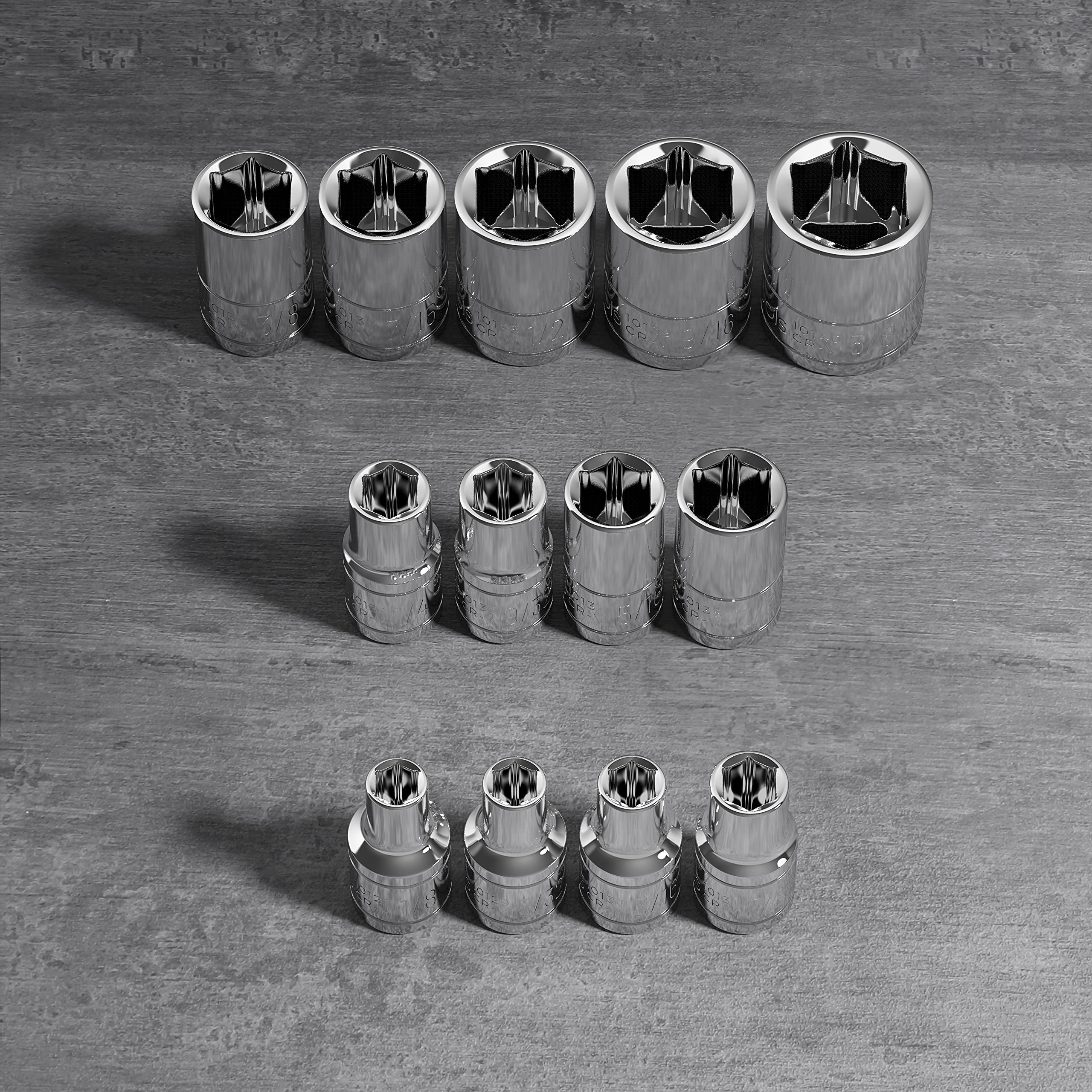 Organized Olsa Tools socket tray showing complete size range at a glance