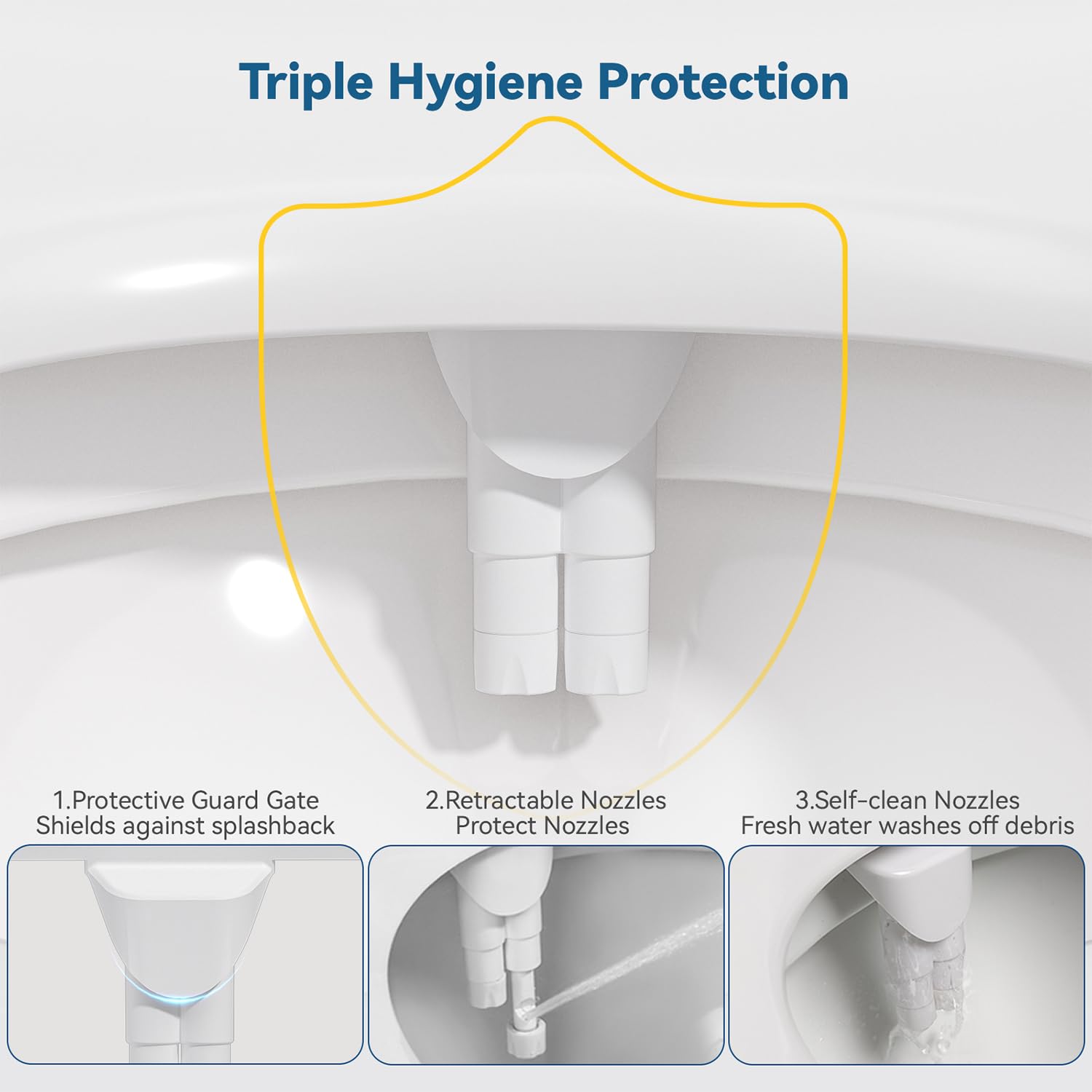 OLUFIA non-electric bidet using warm water from home supply.