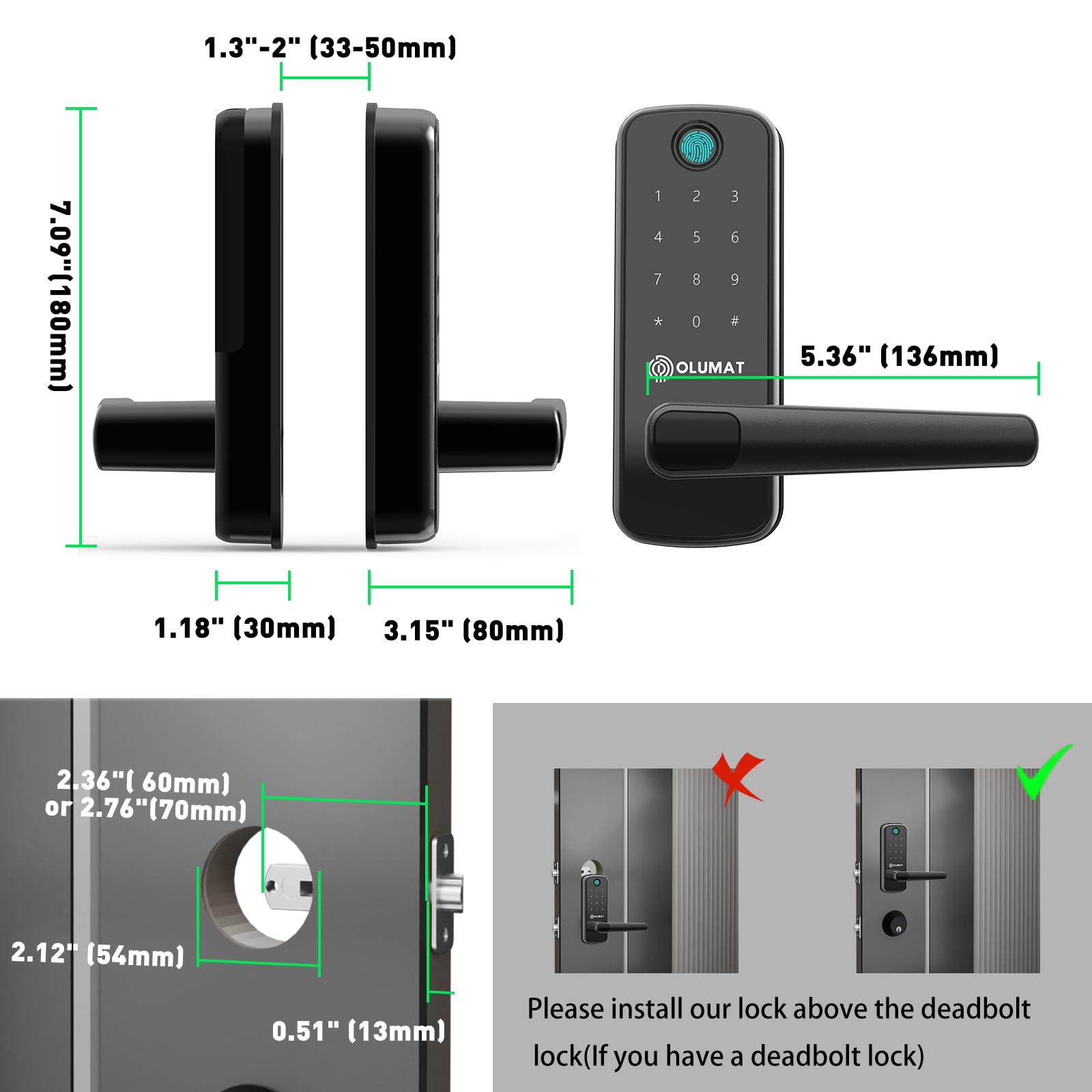 OLUMAT easy installation without drilling saves you time.