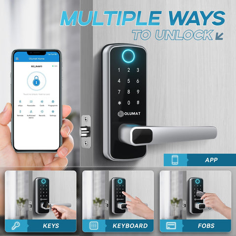 OLUMAT fingerprint sensor delivers fast, secure access.