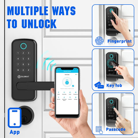 OLUMAT biometric fingerprint feature for fast, secure access without keys