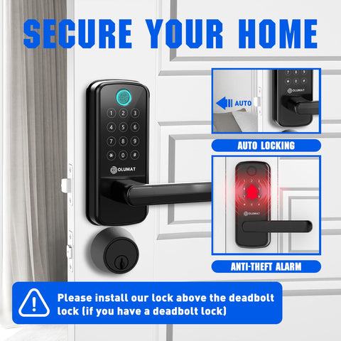 OLUMAT mobile app control enables remote lock and real-time status checks