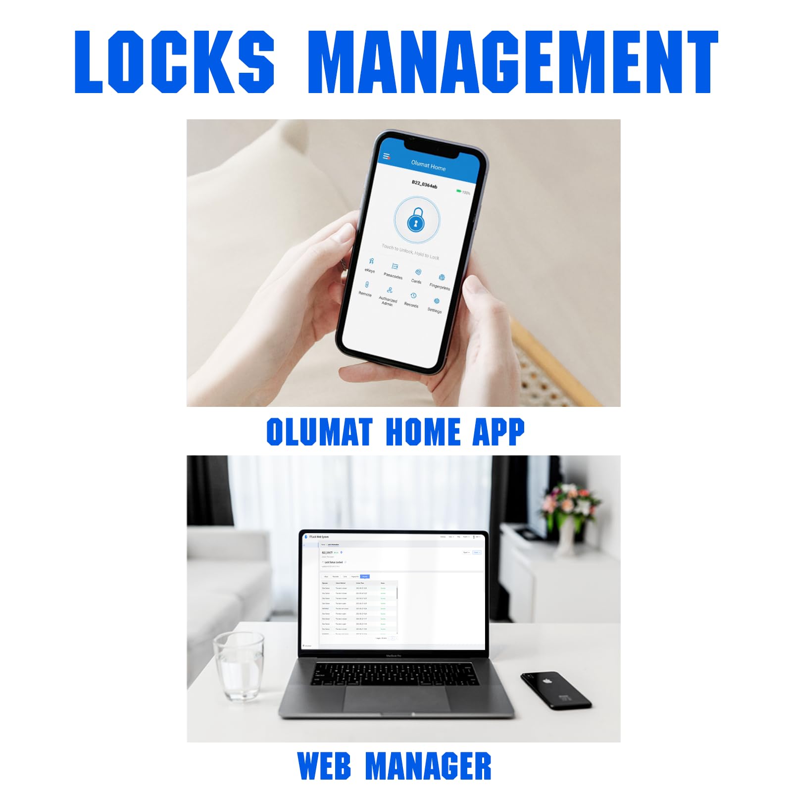 OLUMAT Smart Lock wifi gateway setup enabling remote management