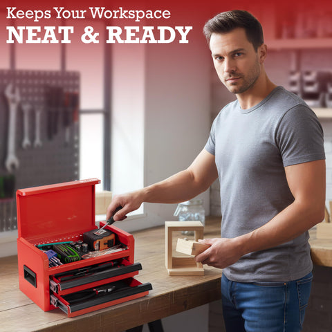 OLY-PRO mini toolbox compact-workspace helps keep a tidy bench