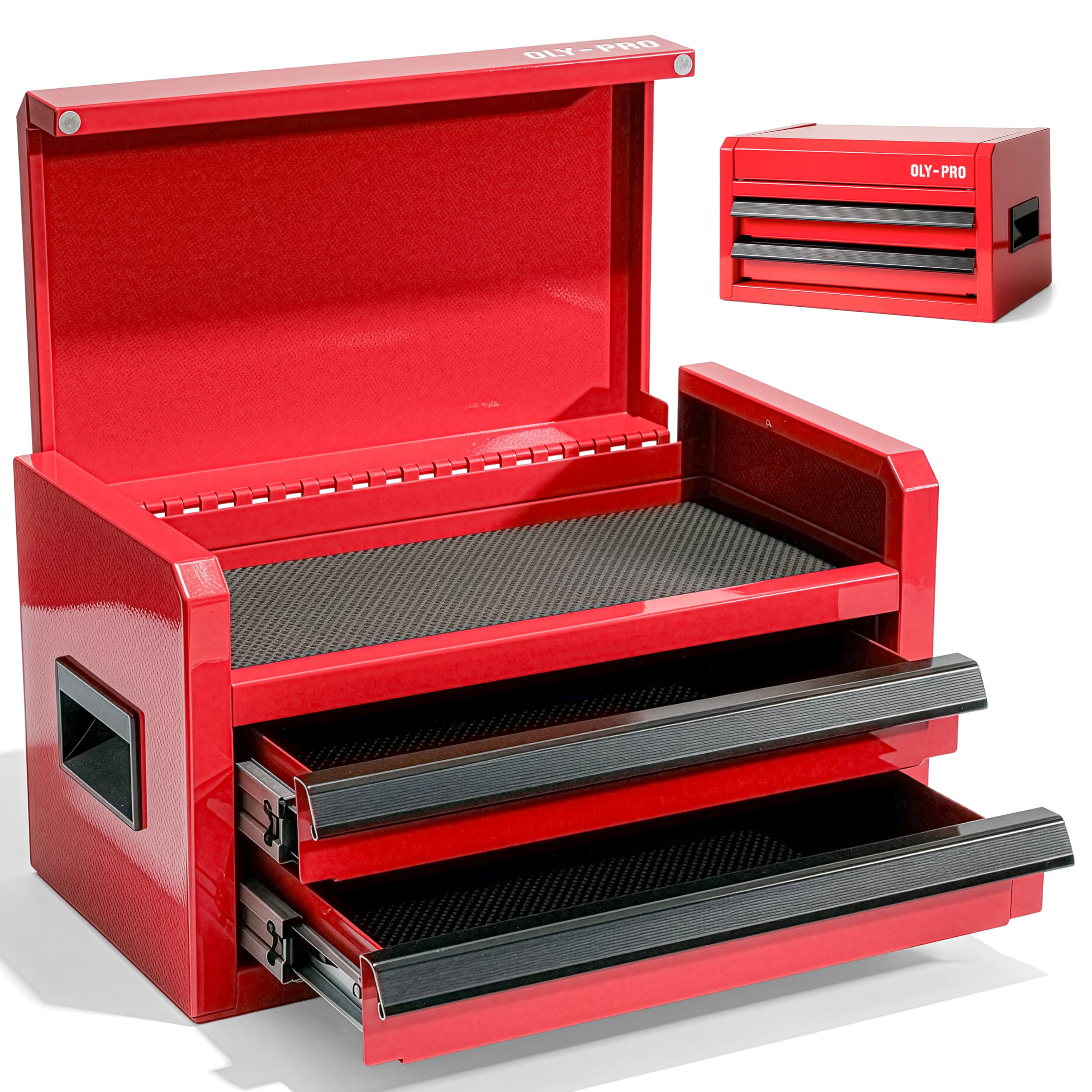 OLY-PRO mini toolbox two-drawers top-storage for easy organization