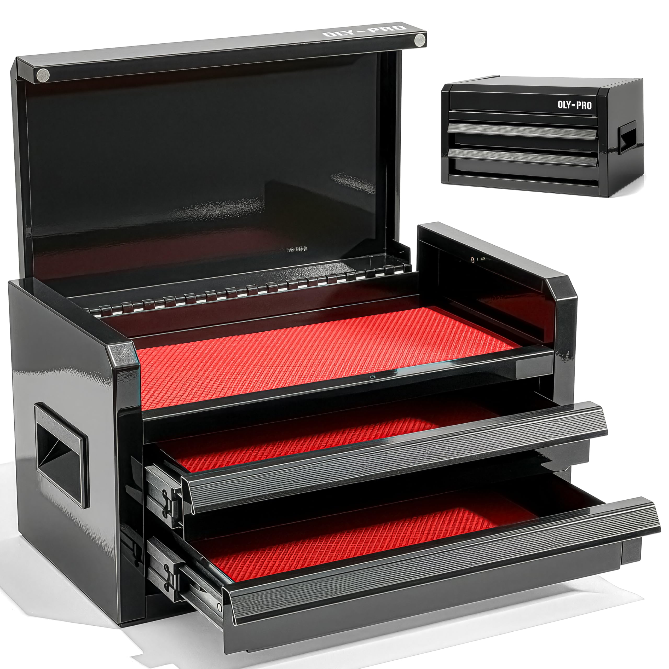 OLY-PRO Mini Toolbox with two drawers for organized tool storage.