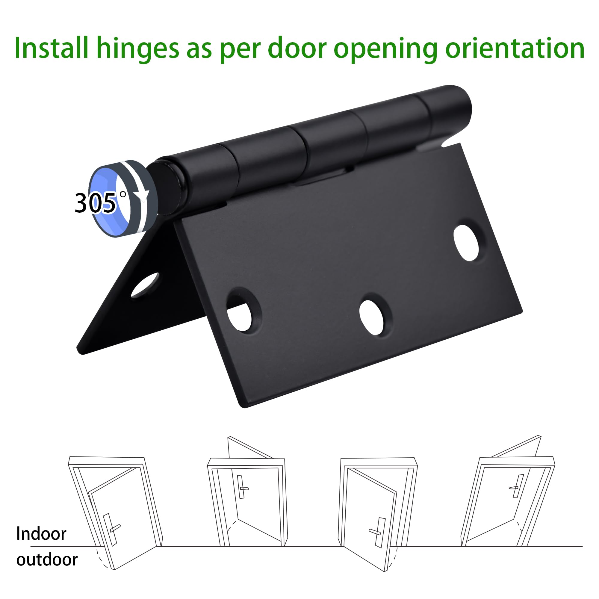Includes 144 screws for quick, hassle-free installation on interior doors.