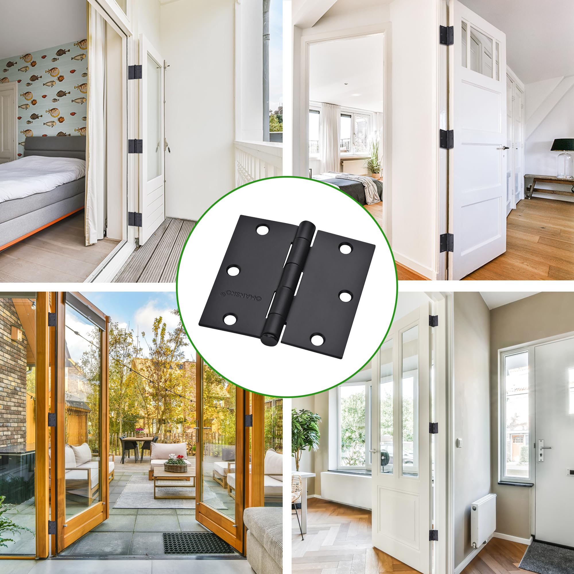 Versatile interior hinge set suitable for homes, offices, dorms and more.