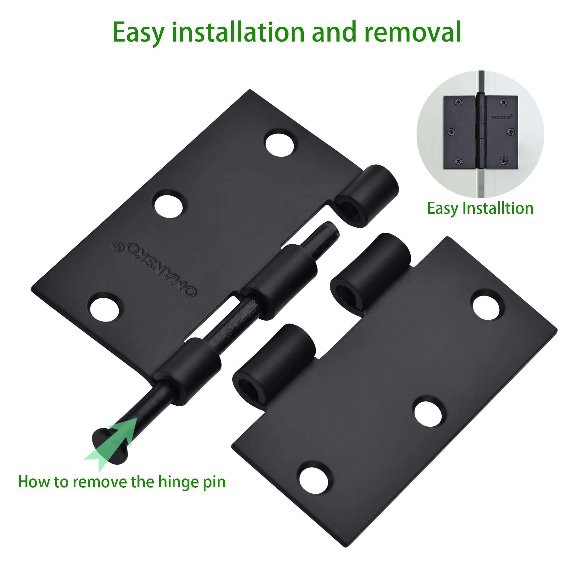 Matte black finish adds a modern look and resists wear.