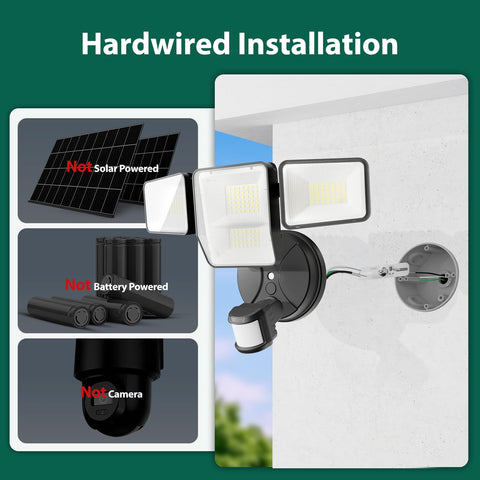 Omibee security light mounted on wall for quick installation and outdoor safety.