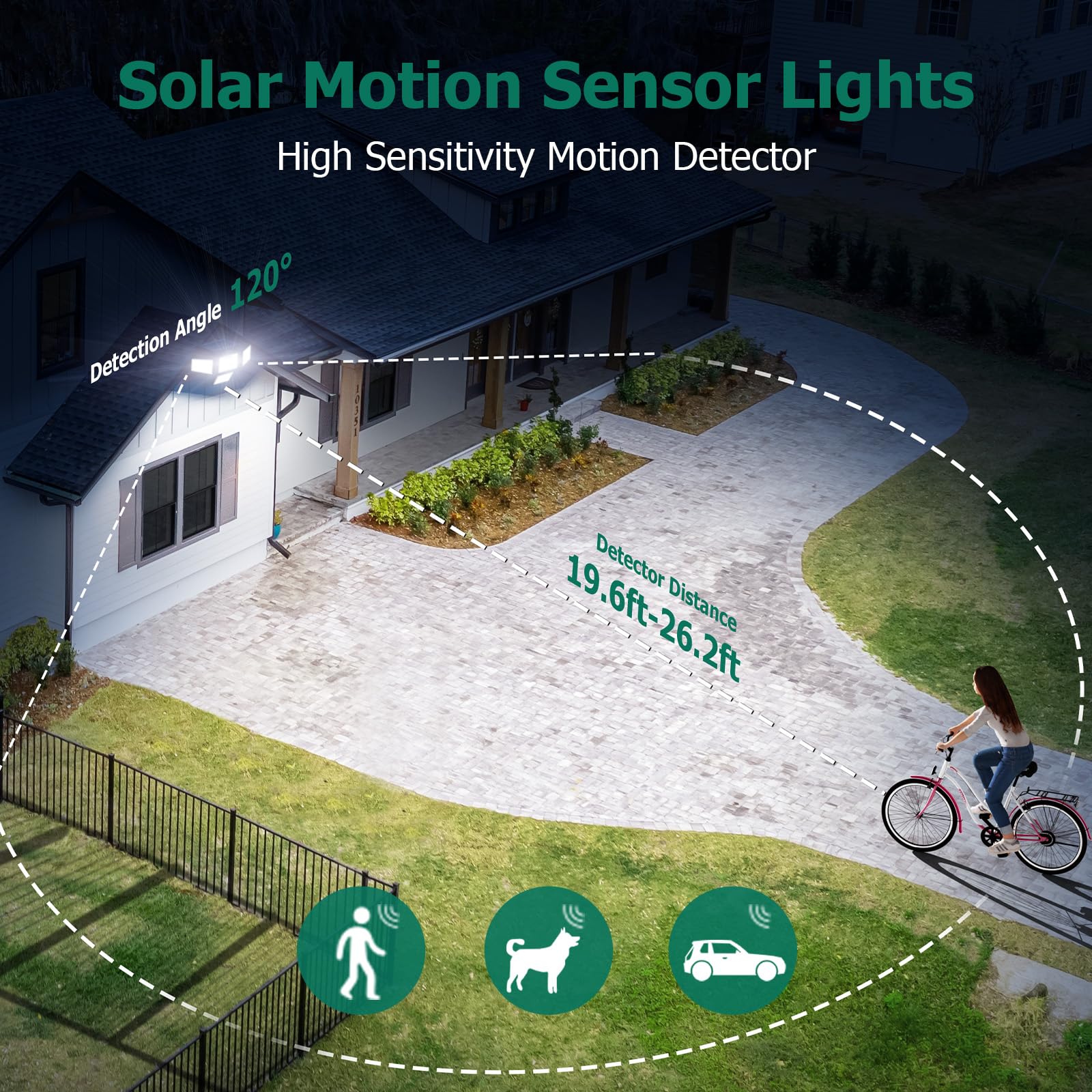 omibee remote-control solar flood light enables quick mode changes