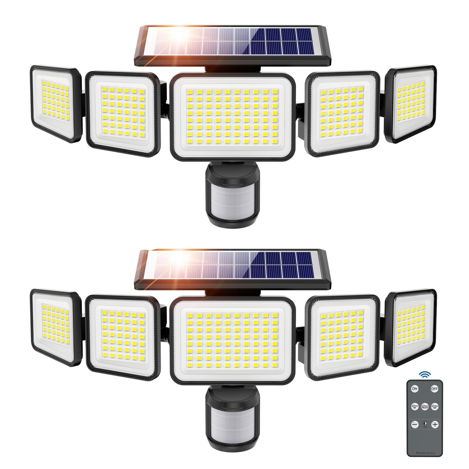 Omibee solar flood lights outdoor package ready for quick installation and bright coverage