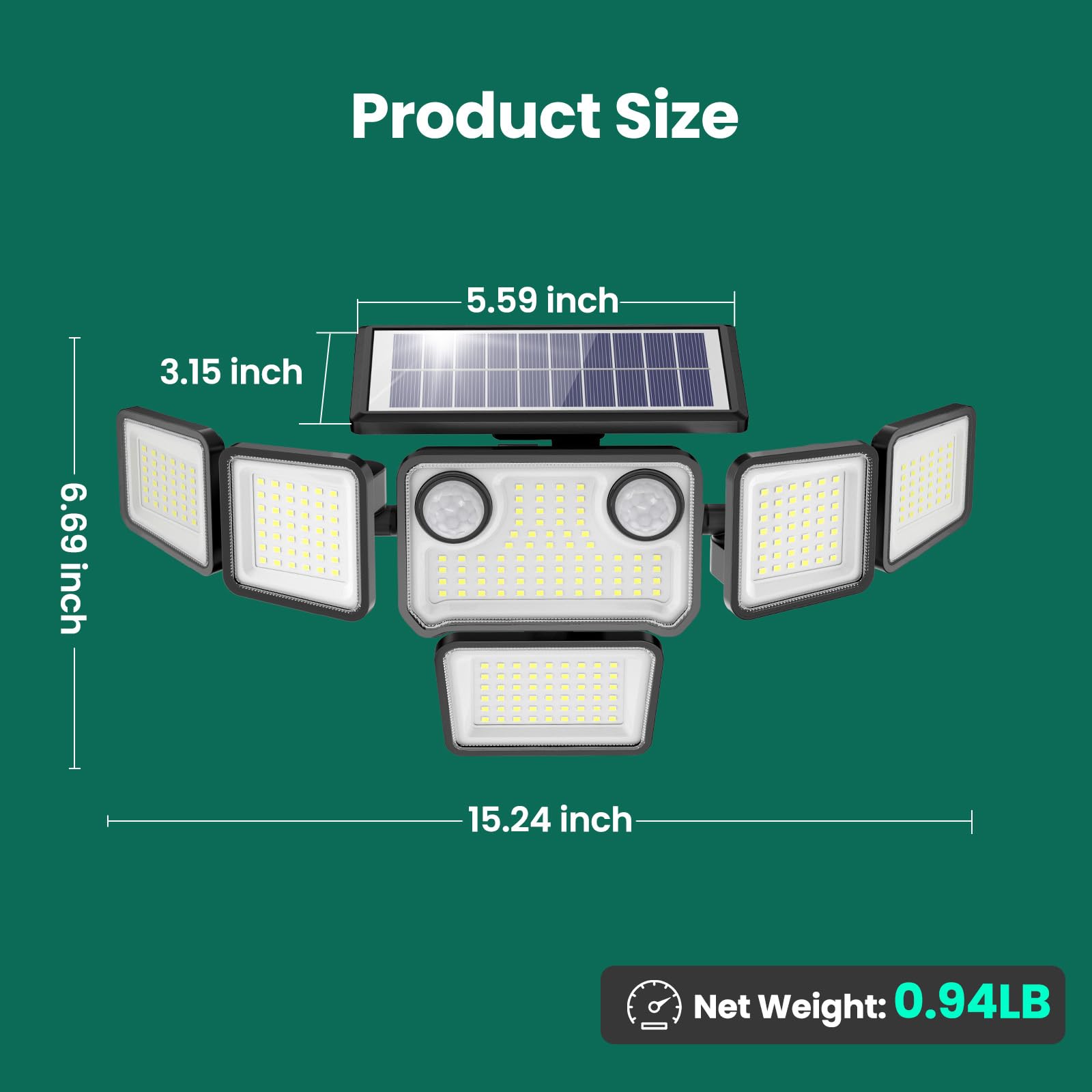 Omibee solar lights IP65 waterproof design withstands rain and snow.