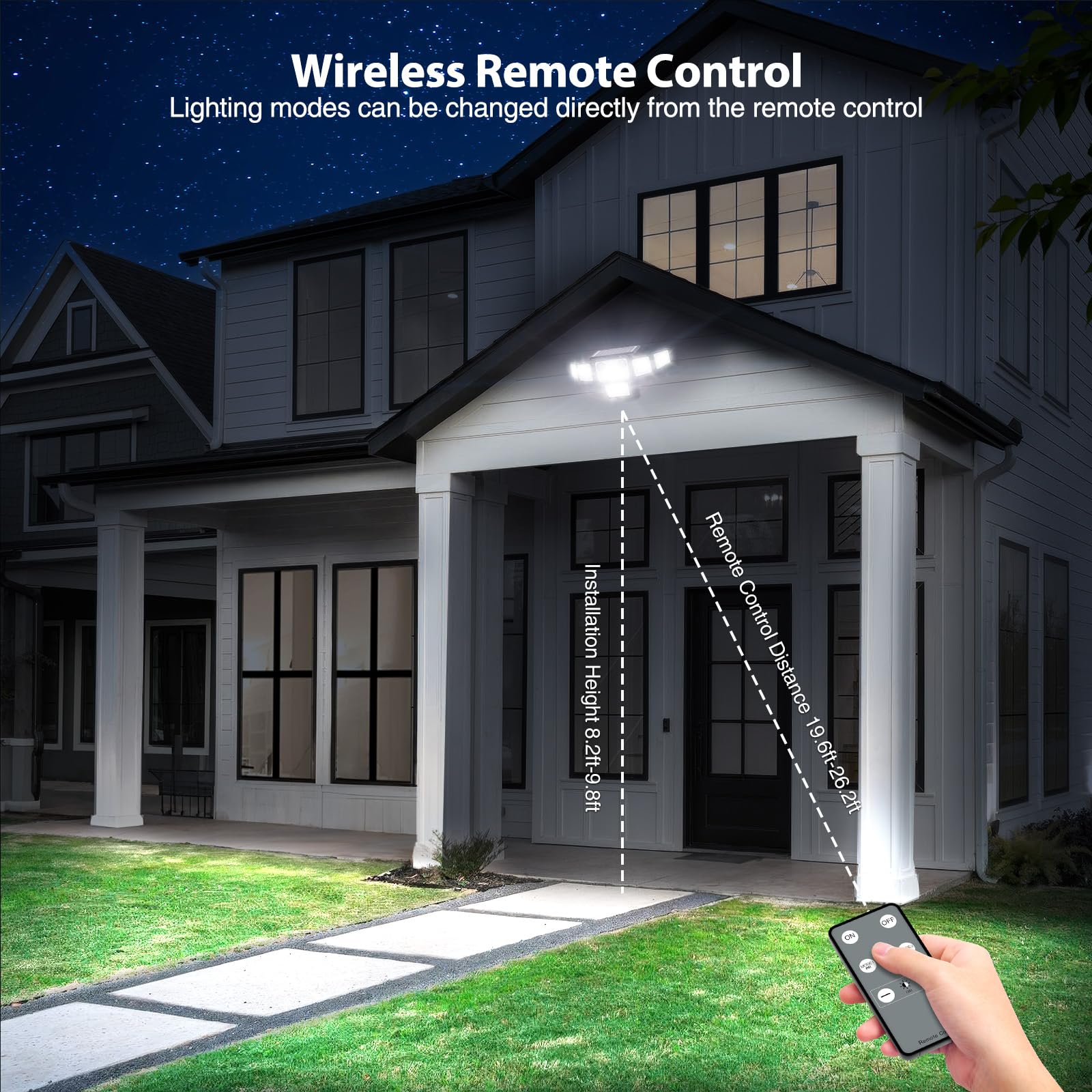 Omibee solar flood lights boost night visibility and deterrence.