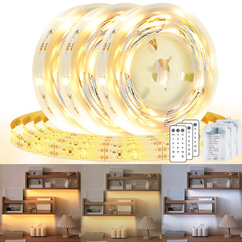 OMIKA battery-powered LED strip with remote for versatile lighting