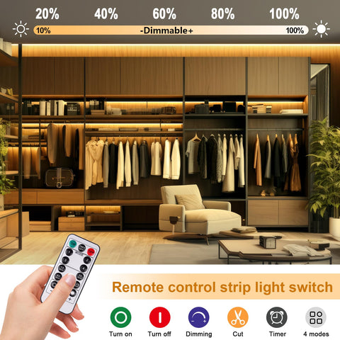 OMIKA COB LED strip dimmable lighting for mood control