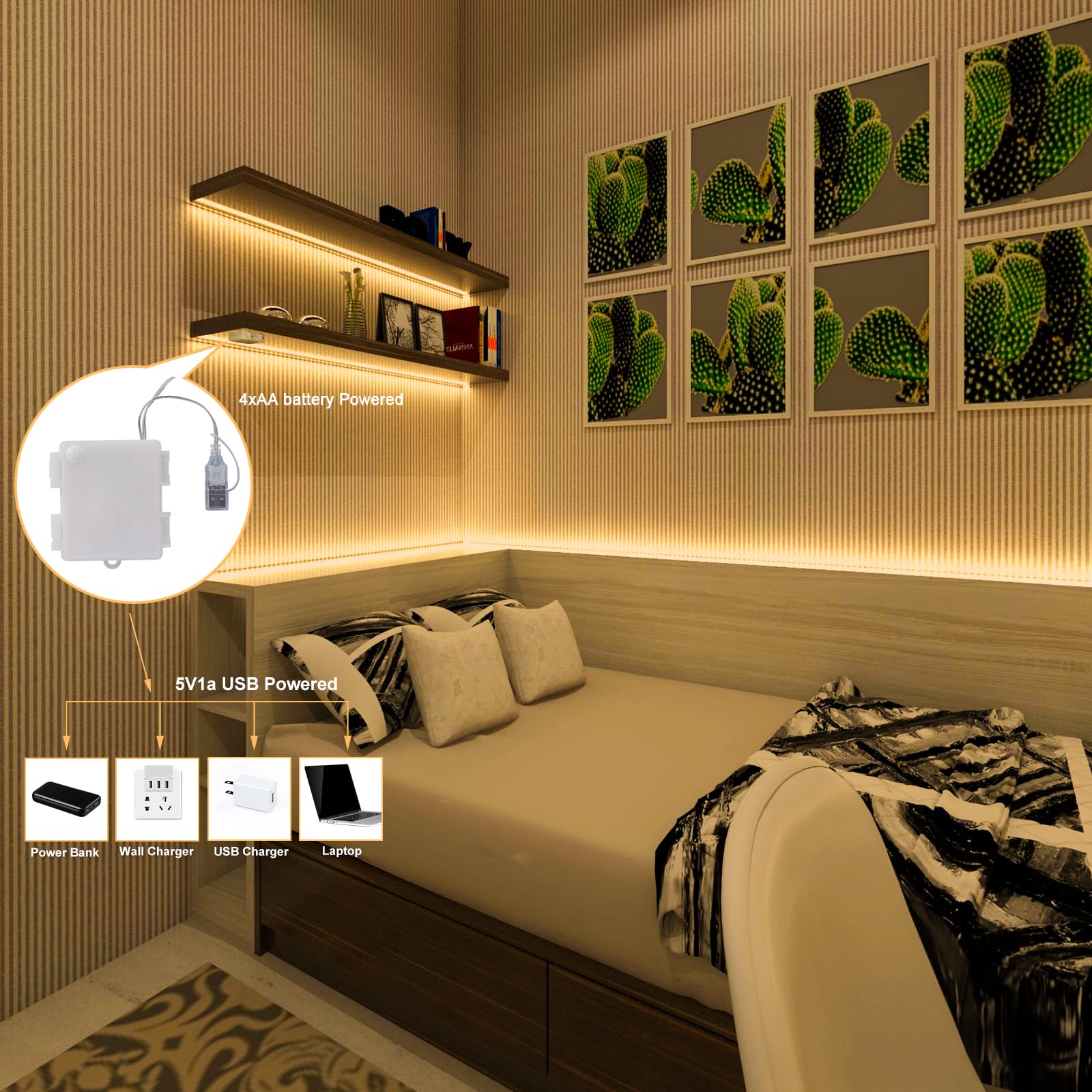 OMIKA COB LED strip timer for auto-off convenience