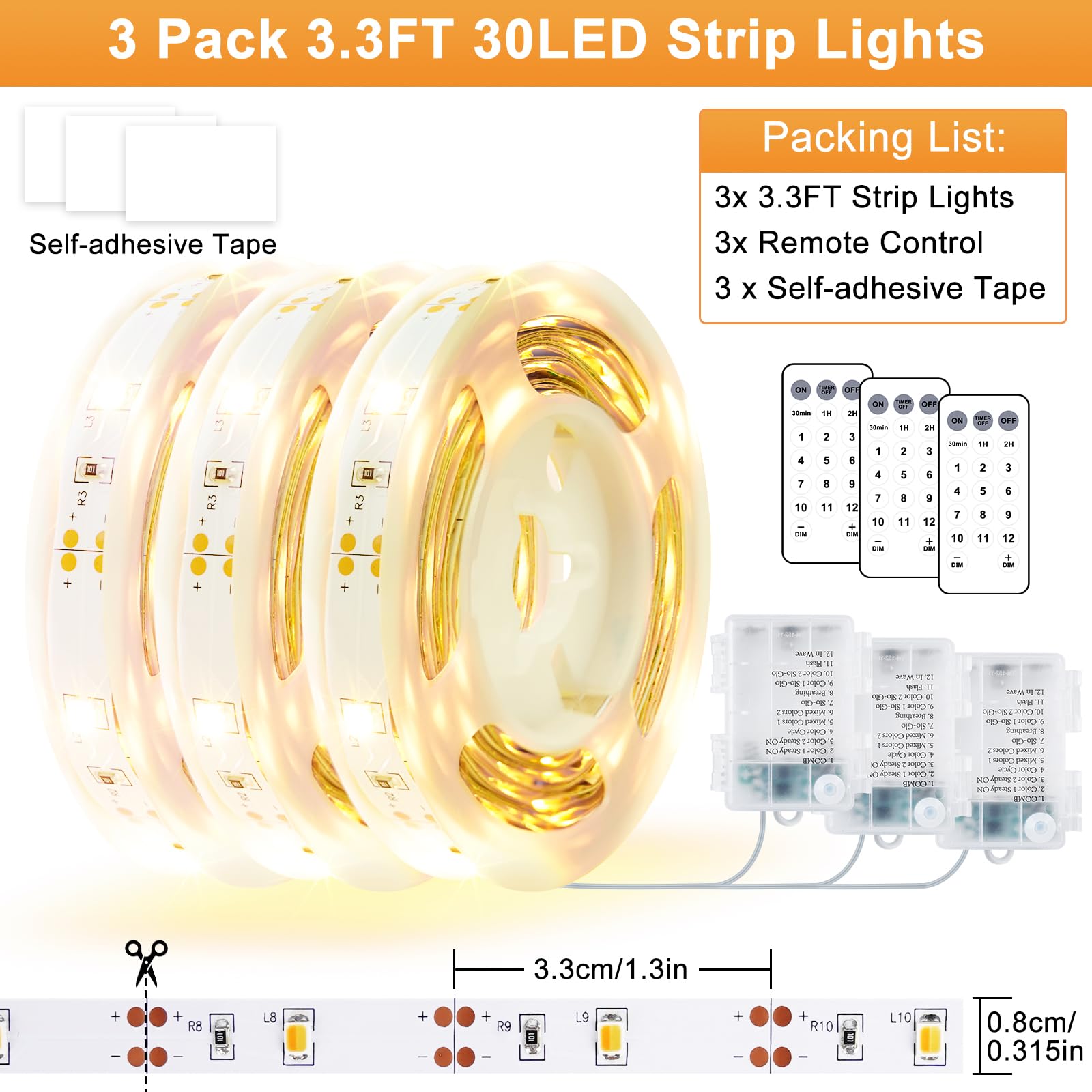 OMIKA tunable white LED strip used as kitchen backlight
