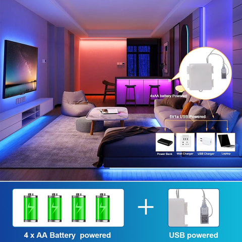 Omika RGB strip ideal for TV backlighting and room decoration.