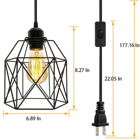 OmiSun black cage pendant above kitchen island provides focused task lighting